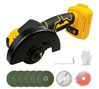 Cordless Angle Grinder for Dewalt 20V Battery, 100mm 12000RPM Brushless Grinding Tool 3-Speed with 6pcs 4Inch Grinding Discs and 2 Cutting Discs for Grinding,Cutting,Polishing(Battery not Included)