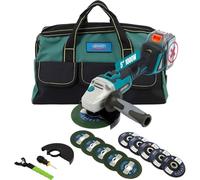 Cordless Angle Grinder for Ma-Kita 18V Battery, 8500RPM Electric Power Angle Grinder Kit with Brushless Motor, 5 inch Cut-Off Grinder for Polishing/Sharpening/Removing Rust(No Battery)-JOVANT