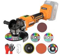 Cordless Angle Grinder Power Tools, Compatible with Dewalt 20V Max Battery Grinder, Brushless Motor with LED, 3 Variable Speed, 4-1/2 Inch, Disc Grinding