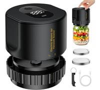 Cordless Automatic Jar Sealer Kit, Electric Mason Jar Vacuum Sealer Kit with Wide-Mouth & Regular-Mouth Mason Jar Lids, Automatic Stop Function for Canning, Pickles, Food Storage & Fermentation