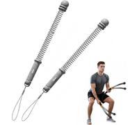 Cordless Battle Rope, Home Battle Rope Workout, Adjustable Weight Rings, Full Body Muscle Training, Home Fitness, Thickened Springs(Gray)