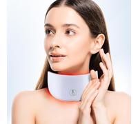 Cordless Beauty Neck Massager with Touchscreen Control, 7 Colors LED Neck Mask with 156 LED Chips, Portable Rechargeable Led Face Light Therapy Mask for Home, Yoga, Sleep Use