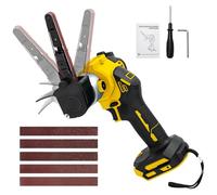 Cordless Belt Sander Compatible with Dewalt 20V Battery (No Battery), Brushless Electric File with 20pcs 10 x 330mm Sanding Belts, 120° Adjustable Angle, LCD Display, for Wood, Metal Sanding
