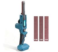 Cordless Belt Sander Compatible with Makita 18V, Electric File, 6 Speeds, 35° Adjustable, Max. 1700 FPM, Cordless Sander Multi-Sander with 9 Sanding Belts, Automatic Sanding (No Battery)
