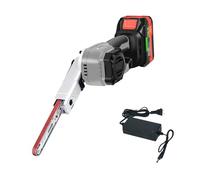 Cordless Belt Sander - Handheld Power File with 5 Adjustable Speeds, 600-1700RPM, 90° Adjustable, Includes 3 Sanding Belts for Wood and Metal Polishing