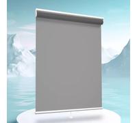 Cordless Blackout Roller Shades - Automatic Spring Rise Blinds, Waterproof Fabric, 100% Light Blocking for Home & Office