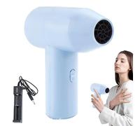 Cordless Blow, Optimized Low Noise for Motor Art Student Use, Low Sound Design, Gentle Airflow, Fast Drying Hair Care Solution, Travel Gadget, Mini Handheld White