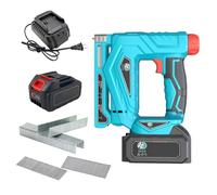 Cordless Brad Nailer, 2 in 1 Electric Stapler and Nail Gun with 1000 Nails and 1000 Staples, 2.0Ah Battery Cordless Staple Nail Gun for Upholstery, Carpentry, Woodworking Projects