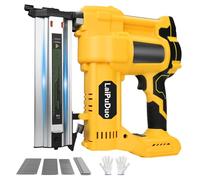 Cordless Brad Nailer Compatible with Dewalt 20V Battery, RexLeLXB 2-in-1 Pneumatic Staple Gun Nail Gun with 800 Nails, 18GA Staple Gun for Wood Working, Framing, Furniture & Upholstery Projects
