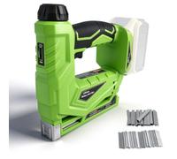 Cordless Brad Nailer Compatible with RYOBI 18V Batteries | 2-in-1 Electric Staple Gun with Depth Adjustment Knob 2 Firing Modes and 2000 Nails for DIY Home Woodworking