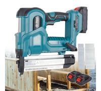 Cordless Brad Nailer, Electric Nail Stapler, 2-in-1 Woodworking Tool, Includes 2 Batteries, 200 Straight Nails & 200 Staples, Ideal for Carpentry and Upholstery Projects