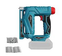 Cordless Brad Nailer for Dewalt 18V 20V, 2 in 1 Electric Stapler Nailer Gun 18GA Nail Staple Gun with 1000Pcs Nails, 1000Pcs Staples for for Carpentry Upholstery (No Battery) (Blue,for Makita)