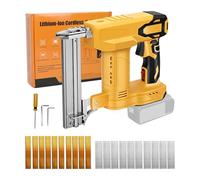 Cordless Brad Nailer for Dewalt 20V Battery, 2 in 1 Nail Staple Gun, 18GA Electric Stapler Nailer Gun with 1000 Nails, 1000 Staples, Battery Stapler Nailer for Woodworking, Home Improvement, DIY