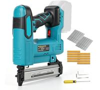 Cordless Brad Nailer for Makita 18V, 2 in 1 Electric Stapler Nailer Gun 18GA Nail Staple Gun with 1000Pcs Nails, 1000Pcs Staples for Carpentry Upholstery DIY Projects (Blue,for Makita)