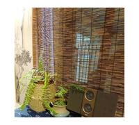 Cordless Breathable Natural Straw Curtains Sunshade Roller Blind Use to Adjust Light for Home for Garden Privacy Balcony And Window(60x150 cm/24x59 in)