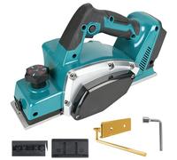 Cordless Brushless Handheld Planer for Makita 18V Battery, Electric Wood Planer with 82mm Planing Width, 0-2mm Adjustable Cut Depth, for Woodworking, Carpentry and DIY Projects (Battery Not Included)
