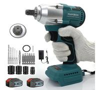 Cordless Brushless Impact Wrenches Set+2Battery 5.5A+Charger+Case-Makita Battery Compatible