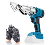 Cordless Brushless Metal Cutter & Electric Scissors, 360° Rotating Head Sheet Metal Shears with Stepless Speed & LED, 0-3mm Cr-V Blade for Metal/Cardboard, Compatible with 18V Battery (Tool Only)