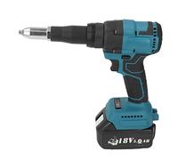 Cordless Brushless Rivet Gun, ABS Cordless Brushless Rivet Hand Tool Simple Operation High Strength 2.4-4.8mm for Office Building
