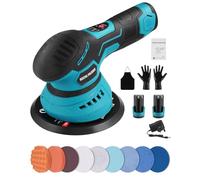 Cordless Buffer Polisher 6 Inch,12V Car Buffer Polisher Machine with 2PCS 2000mAh Battery,8 Variable Speed 2800-5500 RPM Electric Polisher Kit,Car Polisher for Auto Detailing Polishing Waxing