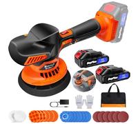 Cordless Buffer Polisher - 6 inch Car Polisher with 2pcs 21V 1500mAh Lithium Battery and 27 PCS Attachments, Car Buffer Polisher 6 Variable Speed 2800-5500RPM for Auto Detailing/Polishing/Waxing