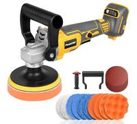 Cordless Buffer Polisher for Dewalt 20v Max Battery, 6 Inch Brushless Rotary Car Buffer Polisher, Variable Speed 1000-6000 RPM, Detachable Handle Polisher for Car Detailing,Sanding Waxing (No Battery)