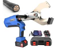 Cordless Cable Cutter Hydraulic Cable Cutter, Electric Cable Cutter with LED Display/2 Battery,18V Battery Powered Cable Cutting Tool for 85MM -120MM Al Copper Cable,4.0Ah Battery,105MM