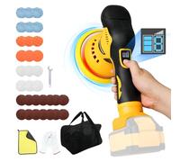Cordless Car Buffer Polisher, 2800-5500RPM Portable Orbital Polisher for Auto, 8 Variable Speed with Grit Sandpaper and Sponge and Storage Bag for Auto Detailing Polishing Waxing (for Dewalt)