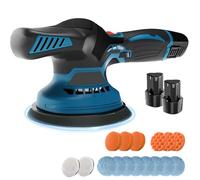 Cordless Car Buffer Polisher 6 Inch Electric Polisher Kit with 2PCS 12V 3.0Ah Battery, 6 Variable Speed 5000RPM Portable Wireless Buffer Kit for Car Detailing Polishing Waxing Scratch Removing