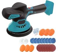 Cordless Car Buffer Polisher，Compatible with Makita 18V Battery,6 Variable Speed Car Polishing Kit with 24 Accessories,145mm Base, for Car Care Furniture Polishing Sanding (No Battery)