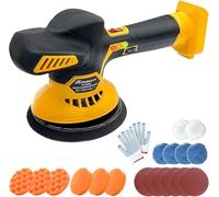 Cordless Car Buffer Polisher for Dewalt Battery, 6 Inch 6800RPM Portable Polishing Waxer Kit, 6 Variable Speed Orbital Polisher Power Polisher, Quick Install, Low Noise (No Battery)