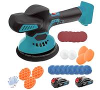 Cordless Car Buffer Polisher, for Makita 18V 2X 3.0AH Battery, 6 Variable Speed 1800-5800RPM, Extra 24PCS Attachments, 145mm Base,for Auto Sanding Polishing