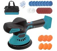 Cordless Car Buffer Polisher for Makita 18V Battery Portable Polishing Waxer Kit with 6 Variable Speed Orbital Polisher Power Polisher for Car Detailing/Polishing/Waxing (No Battery)