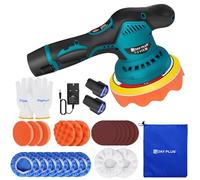 Cordless Car Buffer Polisher Machine, 12V Cordless Car Polisher with 2*2.0Ah Battery, 6-Inch Car Furniture Polishing Machines Portable Electric Car Polisher Kit, 2800-5500RPM, 8 Speed, 23 Attachments
