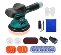 Cordless Car Buffer Polisher Machine with 2*12V 2000mAh Lithium Batteries, Electric Car Buffers And Polishers Kit,2800-5500 RPM,6 Variable Speed, for Car Detailing, Polishing, Waxing, Scratch Removing