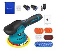 Cordless Car Buffer Polisher Portable Electric Car Polishers and Buffers 2800-5500 RPM, 8 Variable Speed, 125mm Base for Auto Sanding Polishing