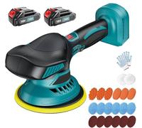 Cordless Car Buffer Polisher with 2PCS 3.0Ah Batteries, 6 Inch Portable Car Polishing Kit with 6 Variable Speed, 6800RPM Car Buffer Polisher Machine for Car Detailing/Polishing/Waxing