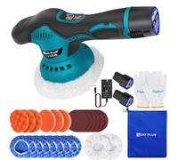 Cordless Car Polisher, 12V Dual Action Car Polisher Cordless Car Buffer with 2*2.0Ah Batteries, 8 Variable Speed 2800-5500RPM DA Polisher for Car Detailing Buffing Sanding Polish Car Scratch Repairing