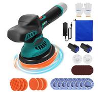 Cordless Car Polisher, 6-Speed Electric Rotary Tool, 5000Rpm, 150mm Pad, Compatible With Makita 18V + 2 Batteries