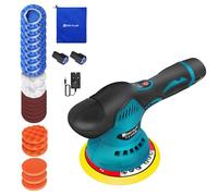 Cordless Car Polisher Buffer with 2PCS 12V Lithium Rechargeable Batteries Polisher with 8 Variable Speed, 2.0Ah Portable Buffer Kit