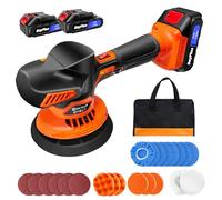Cordless Car Polisher for Car Detailing, Car Buffer Polisher Machine, 6 Variable Speed Car Polishing Kit with 2X 21V 1.5Ah Li-ion Batteries, Portable Electric Polishing Waxer for Detailing/Waxing