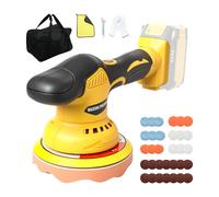 Cordless Car Polisher for Dewalt 18V/20V Battery, 145 mm Portable Car Buffer Polishing Kit, 8 Variable Speed Orbital Buffer Polisher for Car Detailing/Waxing/Polishing (Battery Not Include)