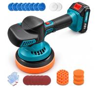 Cordless Car Polisher Machine Kit Compatible with Makita 18V Batteries | Cordless Car Buffer 6-inch Plates, 6 Variable Speeds, Lightweight Polishing Machine for Car Polishing/Waxing