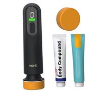Cordless Car Polisher Set 8 Inch 12000rpm Portable Mini Electric Car Buffer Polisher Machine with 3 Speeds LED Display USB Charging for Window Glass, Machine