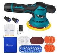 Cordless Car Polisher with 2 Batteries 2.0Ah and Charger, 6 Inch Portable Mini Polisher, Cordless Car Buffer Polisher Machine Kit 8 Variable Speed 2800-5500RPM for Car Detailing/Car Scratch Repairing