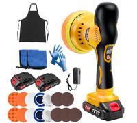 Cordless Car Polisher with 2x21V Batteries, 6IN Car Polishers and Buffers with 8 Variable Speed Max-6000RPM & 21 PCS Attachments, Car Buffer Polisher Machine for Car Detailing/Sanding/Scratch Removing