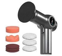 Cordless Car Polisher with LCD Screen,Car Buffer Polisher Kit 2 Gears of Speeds Adjustable with 2x2000mAh Battery and 8 PCS Attachments,Electric Polishing Machine for Auto Detailing/Polishing/Waxing