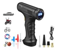 Cordless Car Tyre Inflator Air Compressor,12V USB Rechargeable Car Tyre Pump for Car Portable Electric Bike Pump Electric Digital Car Pumps for Tyres With LED Light Air Compressor Tyre Inflator