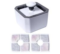 Cordless Cat Water Fountain 2.5L Smart USB Powered Detachable with Filter | Indoor Dog Bowl Cat Water Dispenser for Puppy Kitten Small Pet Home Apartment Outdoor Vacation Travel