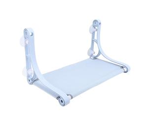 Cordless Cat Window Perch, Cat Hammock with 4 Suction Cups, Sturdy PP Frame Strong Load Bearing 49.6 lbs, Spacious Canvas Window Seat for Indoor Cats Sunbathing and (Blue)